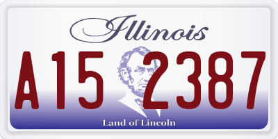 IL license plate A152387