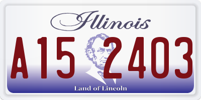 IL license plate A152403
