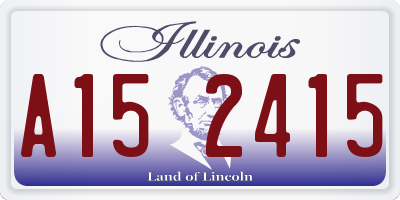 IL license plate A152415