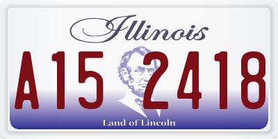 IL license plate A152418