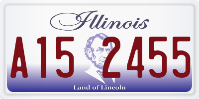 IL license plate A152455