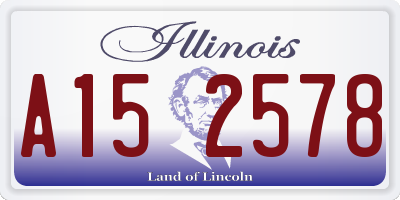 IL license plate A152578