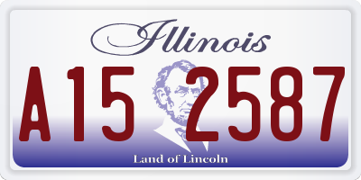 IL license plate A152587