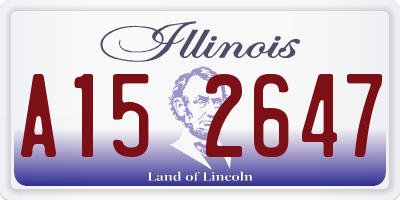IL license plate A152647