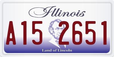 IL license plate A152651