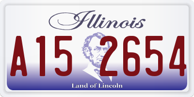 IL license plate A152654