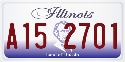IL license plate A152701