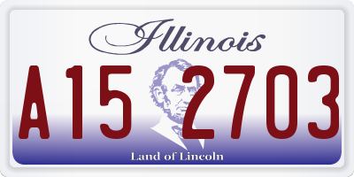 IL license plate A152703