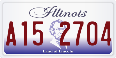 IL license plate A152704
