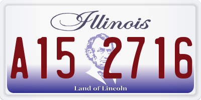 IL license plate A152716