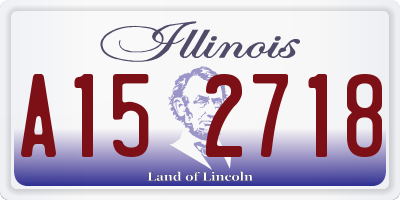 IL license plate A152718