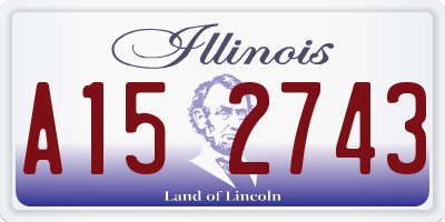 IL license plate A152743
