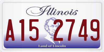 IL license plate A152749