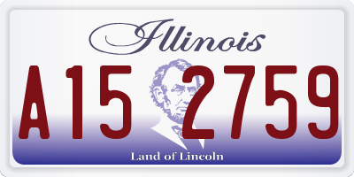 IL license plate A152759