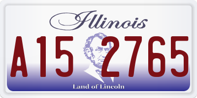 IL license plate A152765