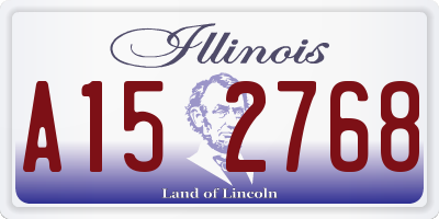 IL license plate A152768