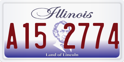 IL license plate A152774