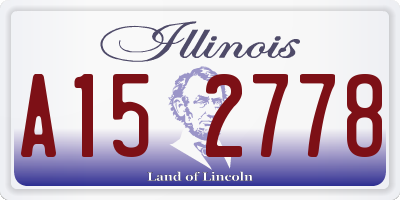 IL license plate A152778