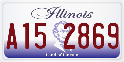 IL license plate A152869