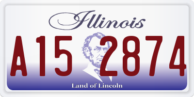IL license plate A152874
