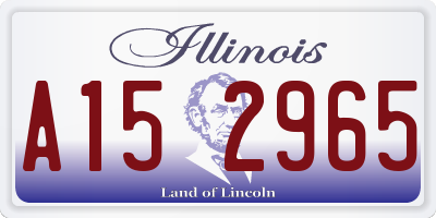 IL license plate A152965