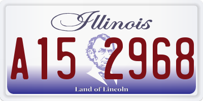IL license plate A152968