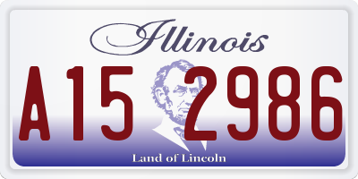 IL license plate A152986