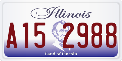 IL license plate A152988