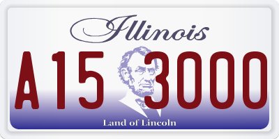 IL license plate A153000