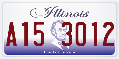 IL license plate A153012