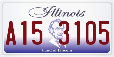 IL license plate A153105