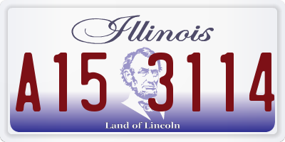 IL license plate A153114