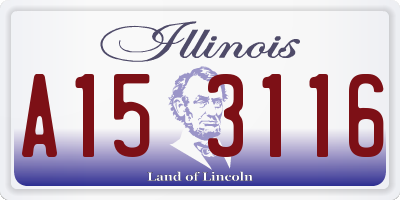 IL license plate A153116