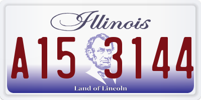IL license plate A153144