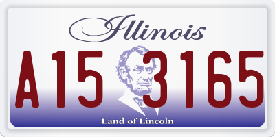 IL license plate A153165