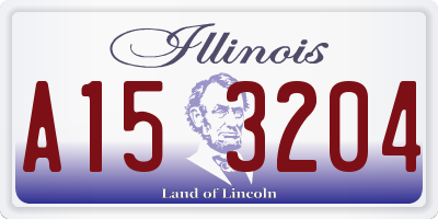 IL license plate A153204