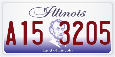 IL license plate A153205