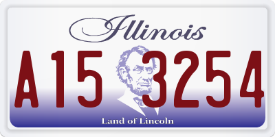 IL license plate A153254