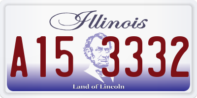 IL license plate A153332