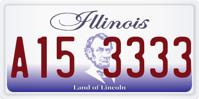 IL license plate A153333