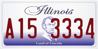 IL license plate A153334