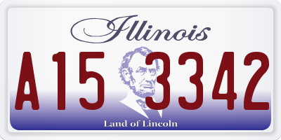 IL license plate A153342