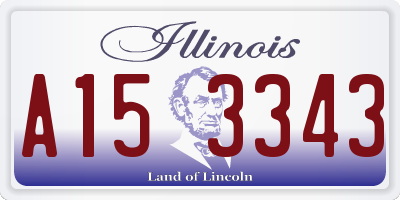 IL license plate A153343