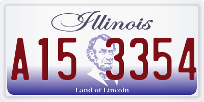 IL license plate A153354