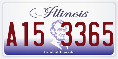 IL license plate A153365