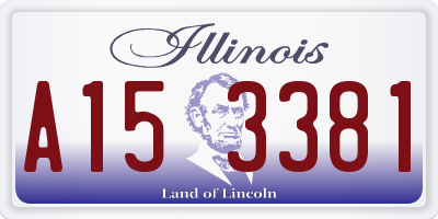 IL license plate A153381