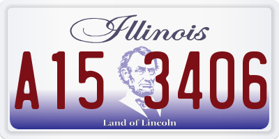 IL license plate A153406