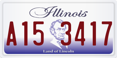 IL license plate A153417