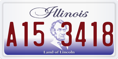 IL license plate A153418