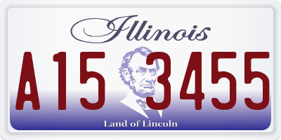 IL license plate A153455